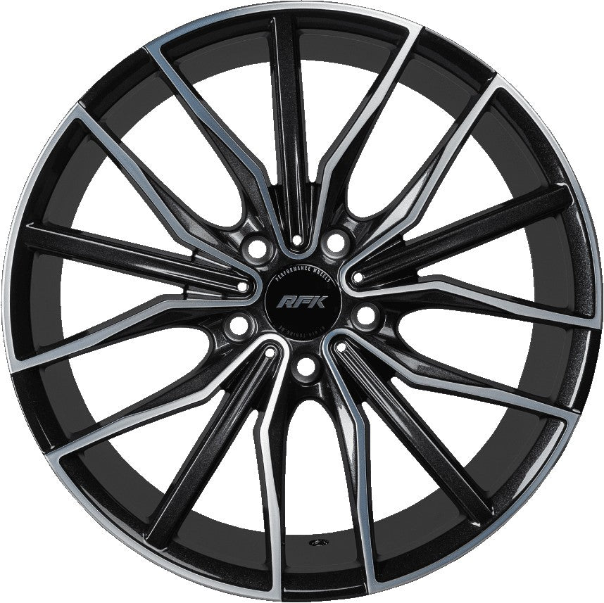 RFK Wheels GLS301 metallic black machined 9.5x19 ET35 - LK5/120 ML65.1