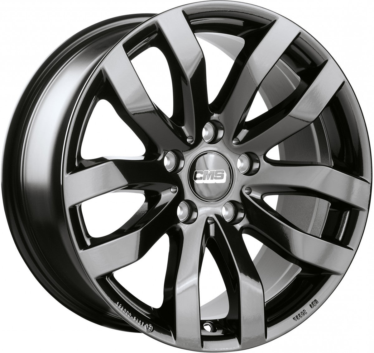 CMS C22 complete black glossy Alufelge 7.5x17 Zoll ET44 LK 5x108 ML65.1