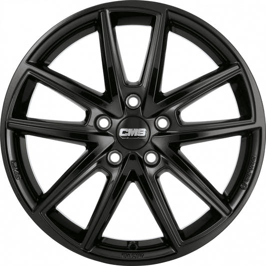 CMS C30 complete black gloss 7x17 ET51 - LK5/100 ML57.1