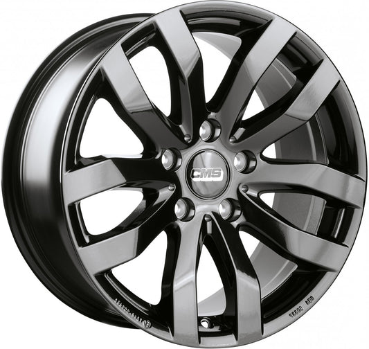 CMS C22 complete black glossy 6.5x16 ET41 - LK5/112 ML57.1