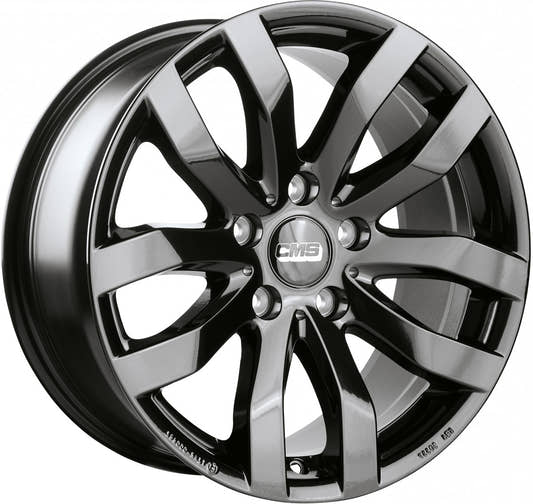 CMS C22 complete black glossy Alufelge 7x16 Zoll ET46 LK 5x108 ML65.1