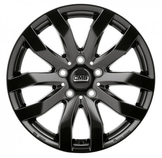 CMS C22 complete black glossy Alufelge 7x16 Zoll ET46 LK 5x108 ML65.1 – Bild 2