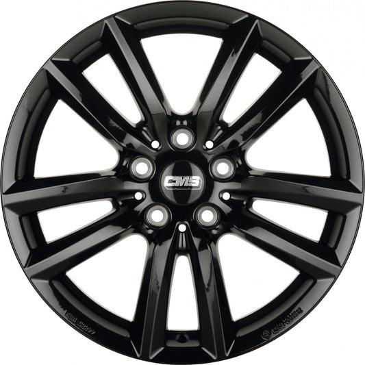CMS C27 complete black gloss 7x18 ET45 - LK5/114.3 ML60.1