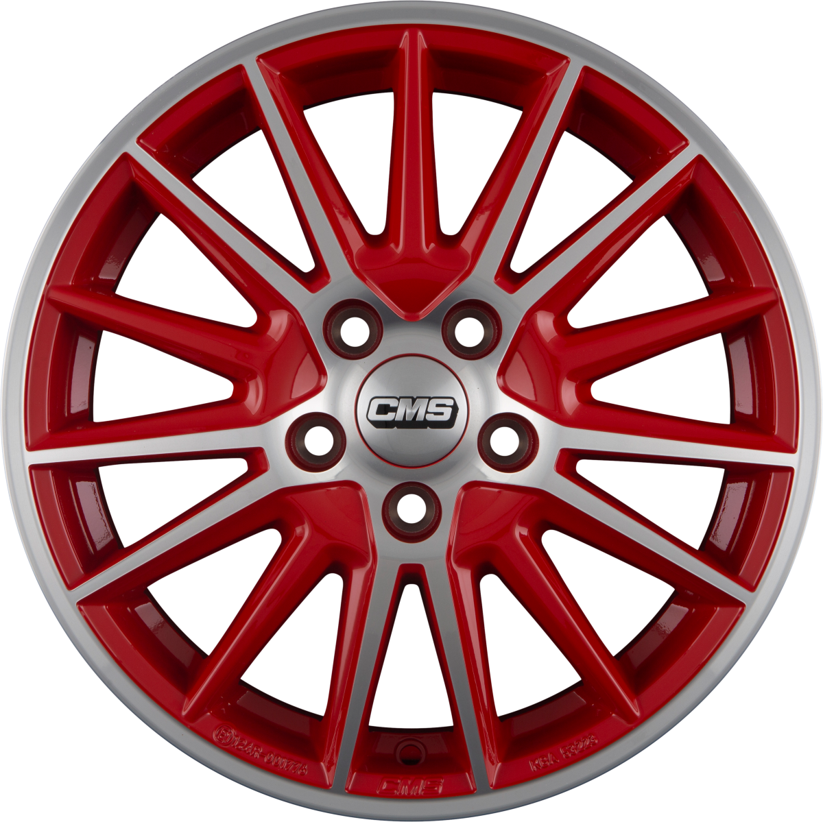 CMS C23 diamond red gloss Alufelge 6.5x16 Zoll ET47.5 LK 4x108 ML63.4 – Bild 4