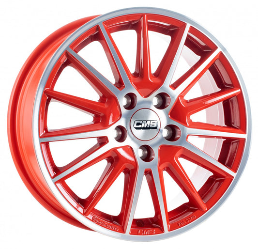 CMS C23 diamond red gloss 6.5x16 ET47.5 - LK4/108 ML63.4