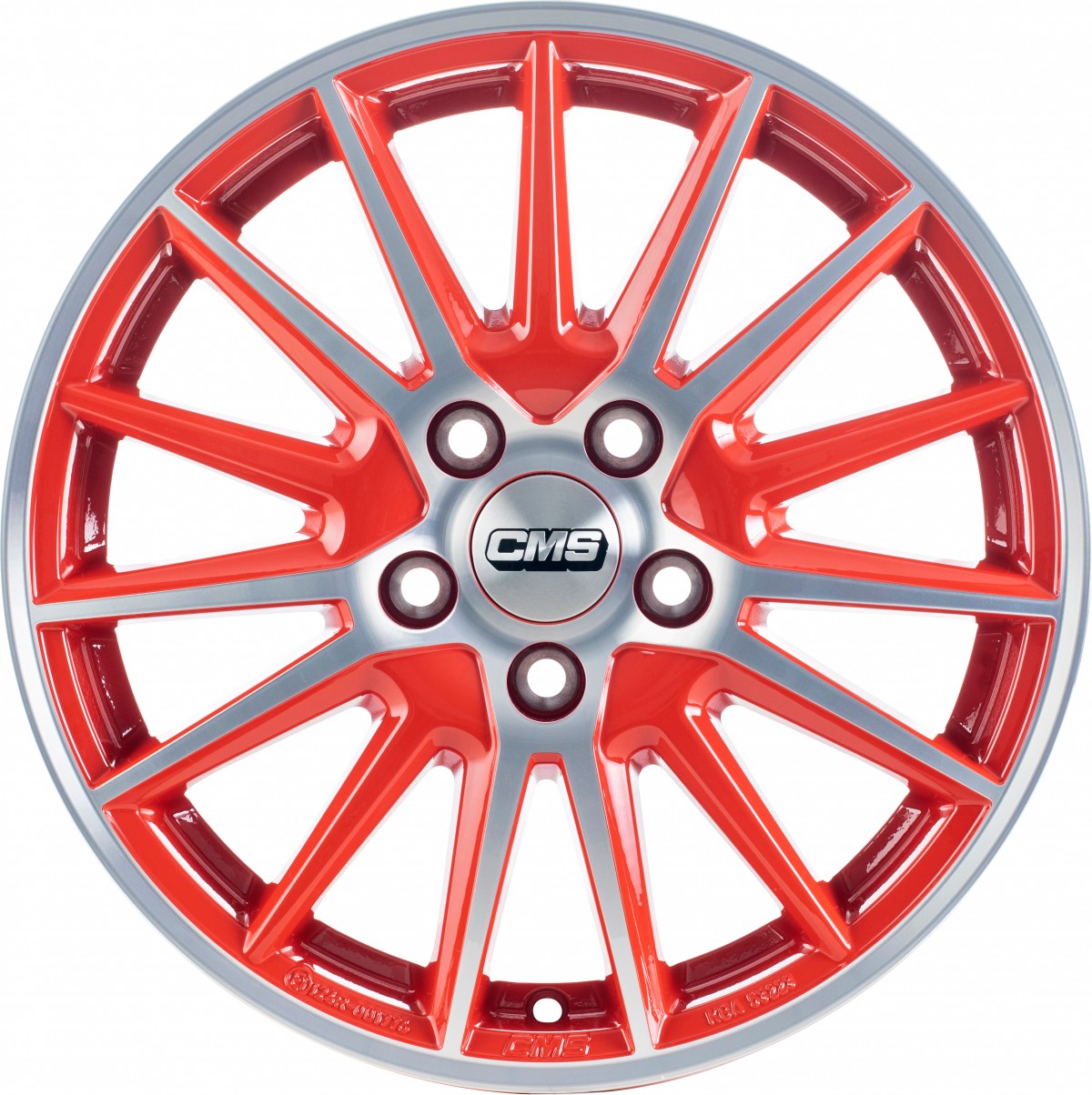 CMS C23 diamond red gloss Alufelge 6.5x16 Zoll ET47.5 LK 4x108 ML63.4 – Bild 2