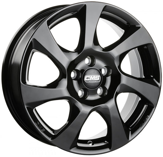 CMS C24 complete black gloss 6.5x16 ET45 - LK5/108 ML63.4