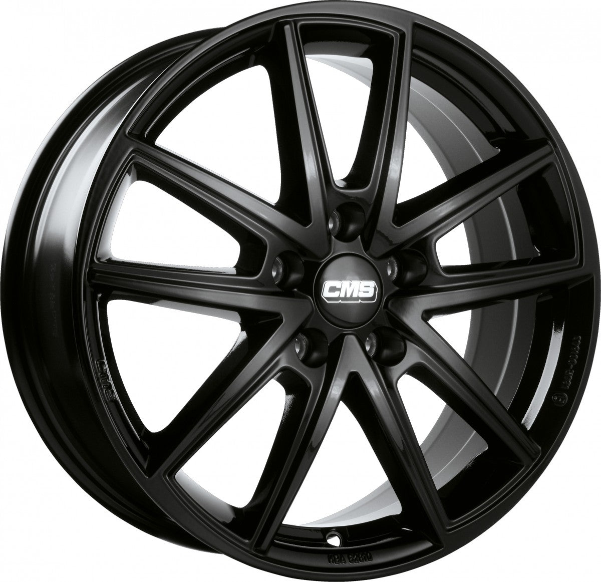 CMS C30 complete black gloss 7x17 ET47.5 - LK5/108 ML63.4