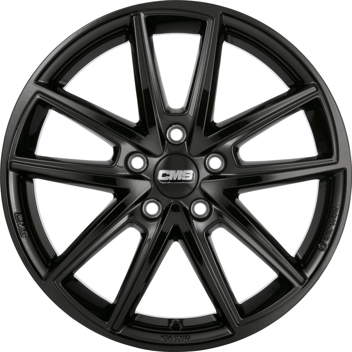 CMS C30 complete black gloss 7x17 ET47.5 - LK5/108 ML63.4
