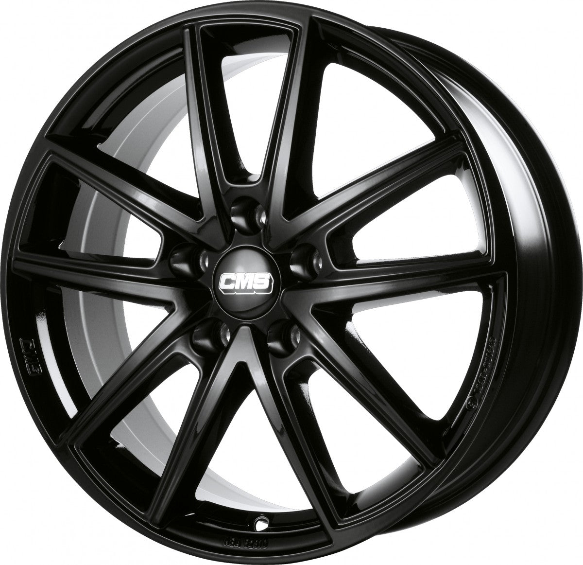 CMS C30 complete black gloss 7x17 ET47.5 - LK5/108 ML63.4