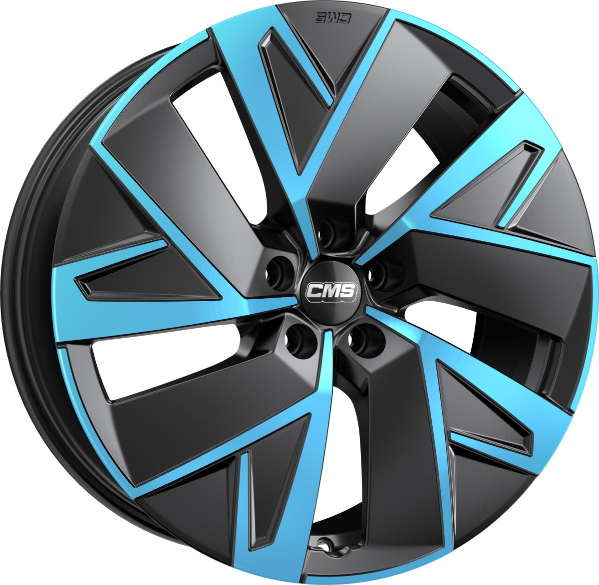 CMS C32-Aero diamond black blue 8x19 ET34 - LK5/112 ML66.5