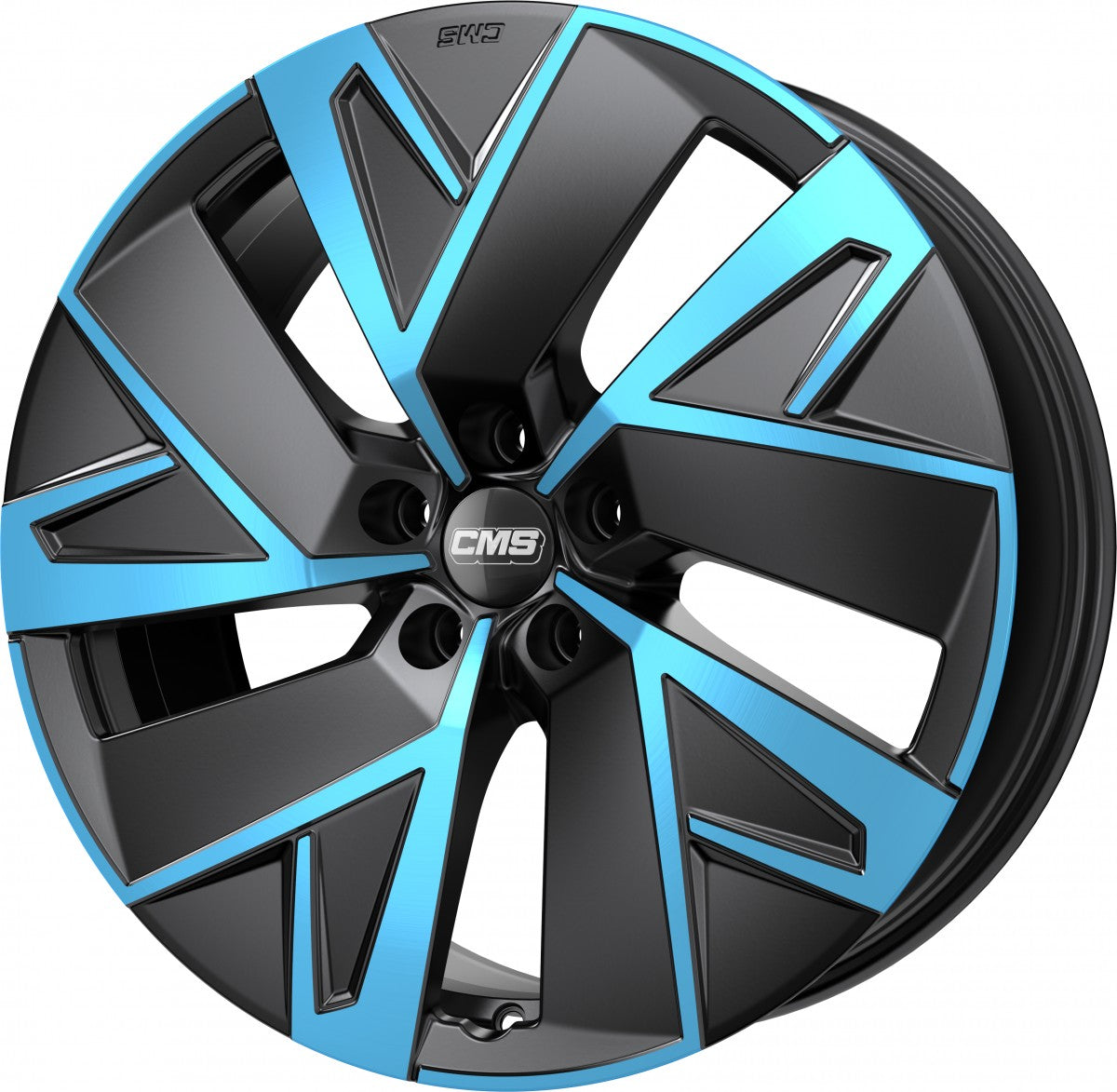 CMS C32-Aero diamond black blue 8x19 ET34 - LK5/112 ML66.5