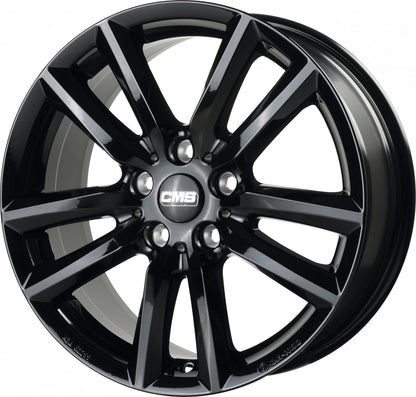 CMS C27 complete black gloss 7x18 ET38 - LK5/114.3 ML67.2