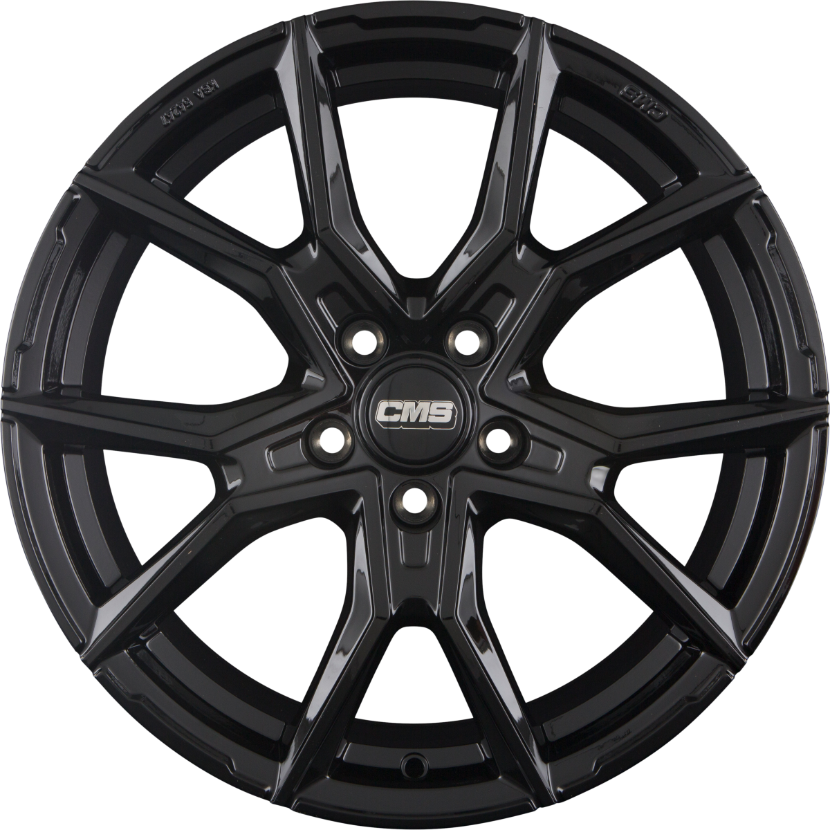 CMS C33 complete black gloss Alufelge 8x19 Zoll ET50 LK 5x108 ML63.4 – Bild 4
