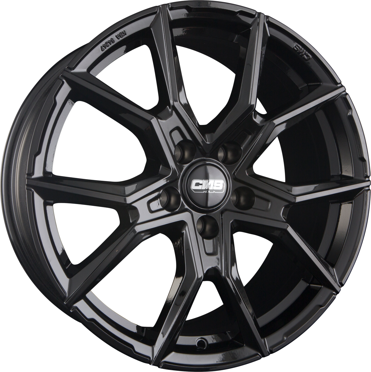 CMS C33 complete black gloss Alufelge 8x19 Zoll ET50 LK 5x108 ML63.4 – Bild 5