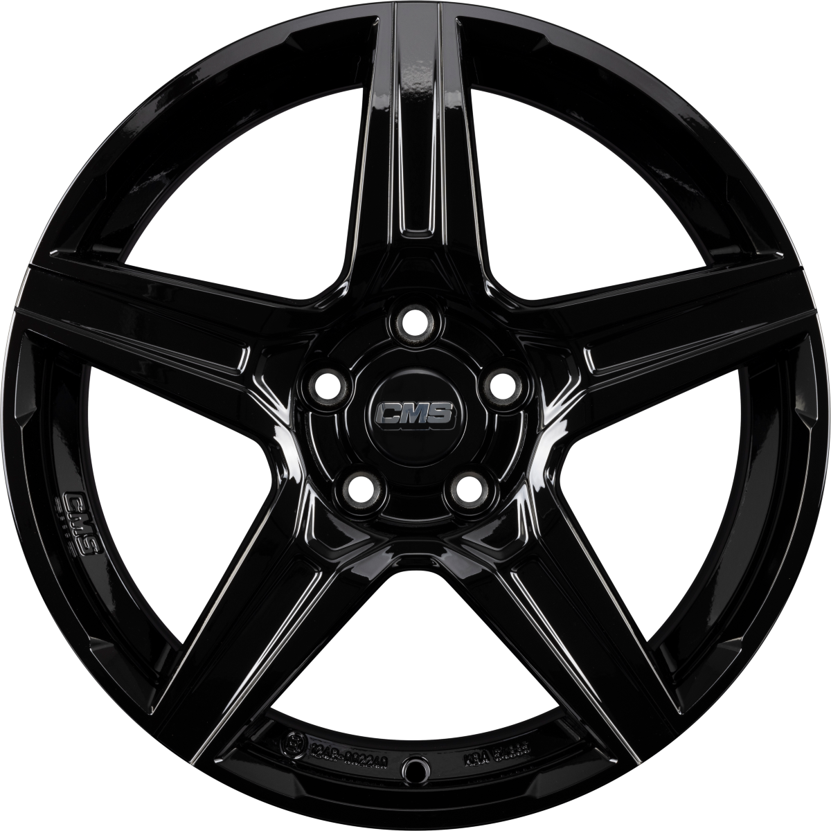 CMS C34 complete black gloss Alufelge 7x17 Zoll ET50 LK 5x114.3 ML67.2 – Bild 4