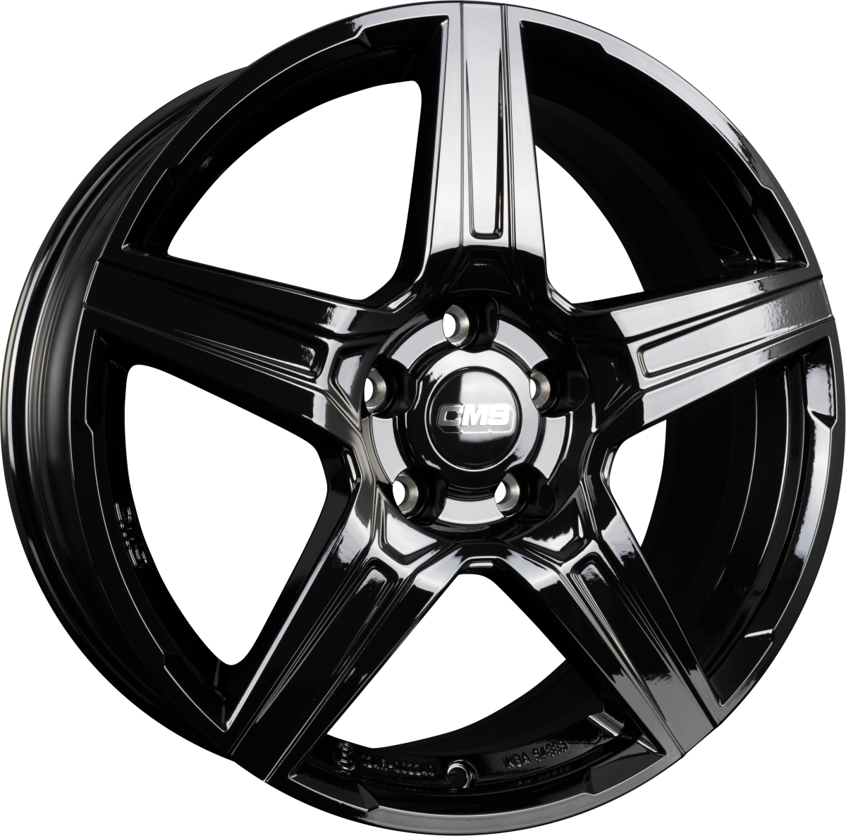 CMS C34 complete black gloss Alufelge 7x17 Zoll ET50 LK 5x114.3 ML67.2 – Bild 5