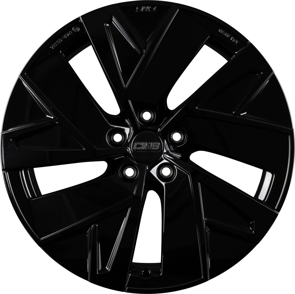 CMS C32-Aero complete black gloss Alufelge 7.5x18 Zoll ET50 LK 5x112 ML57.1 – Bild 4