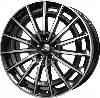 CMS C38 diamond black gloss 8x19 ET45 - LK5/112 ML57.1