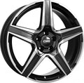 CMS C34 diamond black gloss 7x17 ET46 - LK5/108 ML65.1