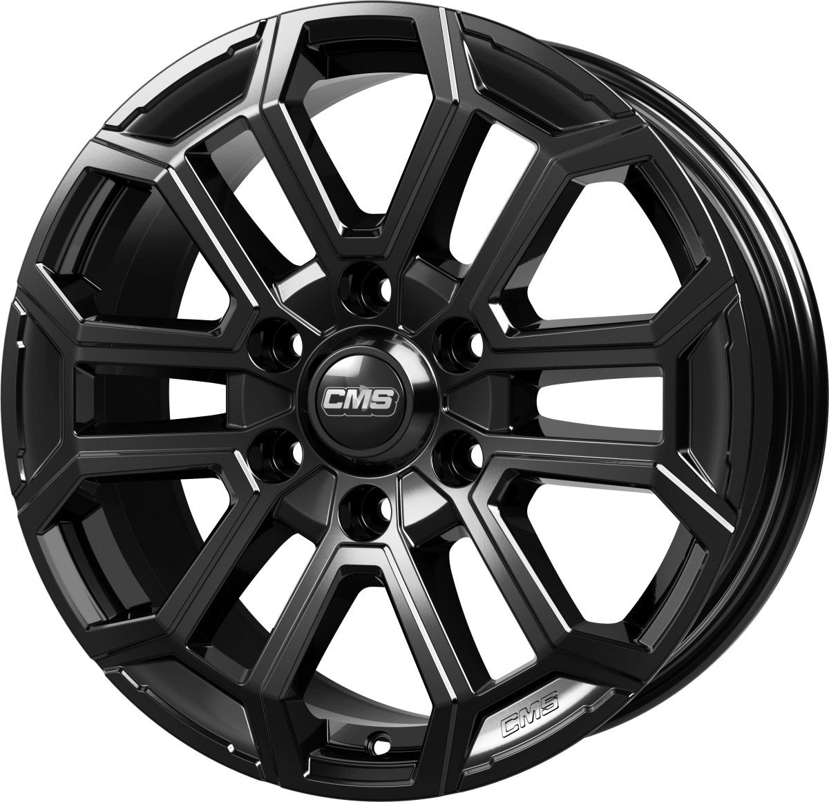 CMS C35 complete black gloss Alufelge 7.5x17 Zoll ET38 LK 6x139.7 ML67.1 – Bild 3