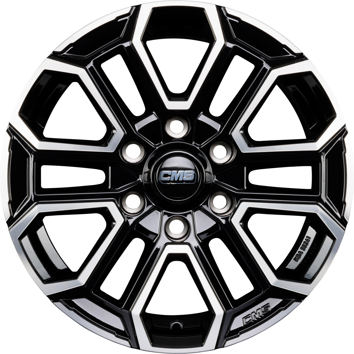 CMS C35 diamond black gloss Alufelge 7.5x17 Zoll ET55 LK 6x139.7 ML93.1 – Bild 4