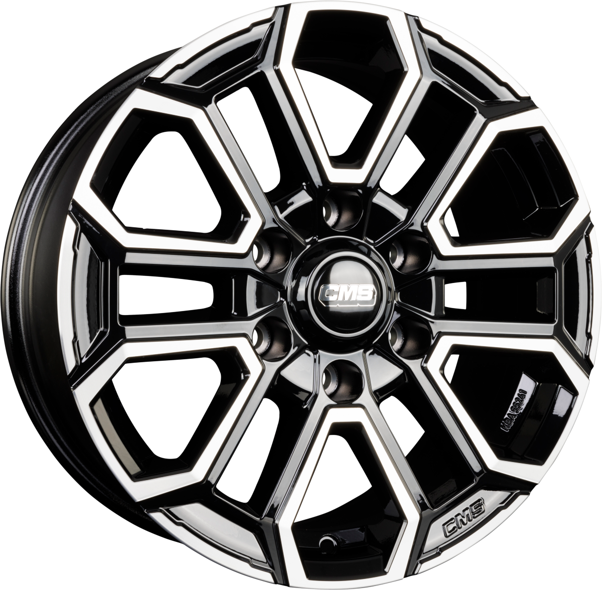 CMS C35 diamond black gloss Alufelge 7.5x17 Zoll ET55 LK 6x139.7 ML93.1 – Bild 5
