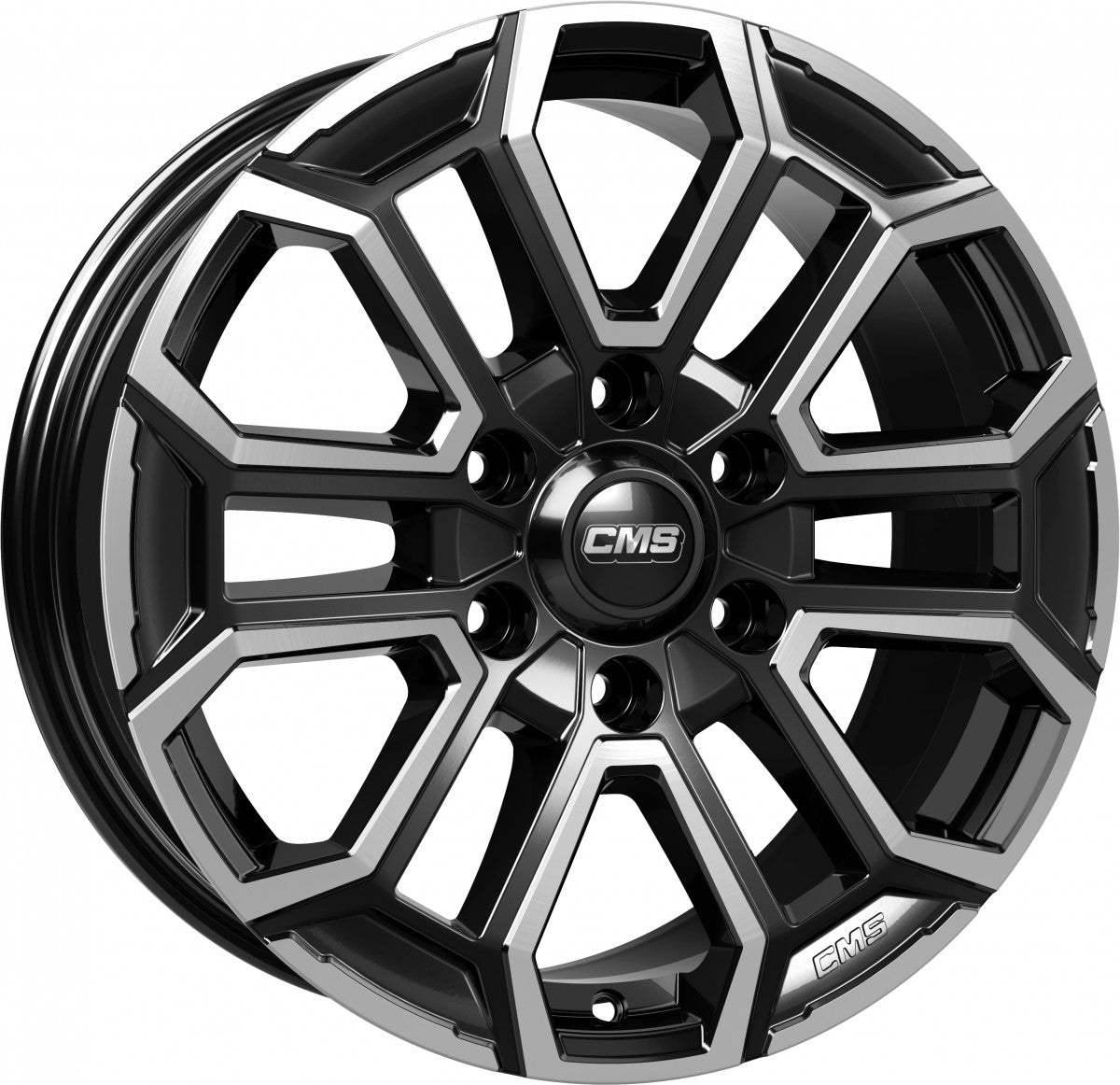 CMS C35 diamond black gloss Alufelge 7.5x17 Zoll ET30 LK 6x139.7 ML106.1