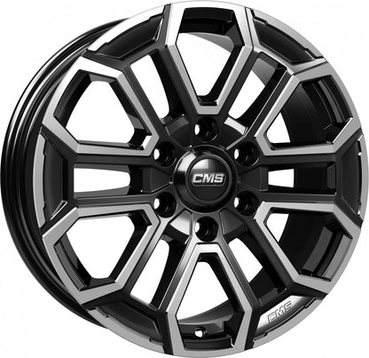 CMS C35 diamond black gloss Alufelge 7.5x17 Zoll ET30 LK 6x139.7 ML106.1