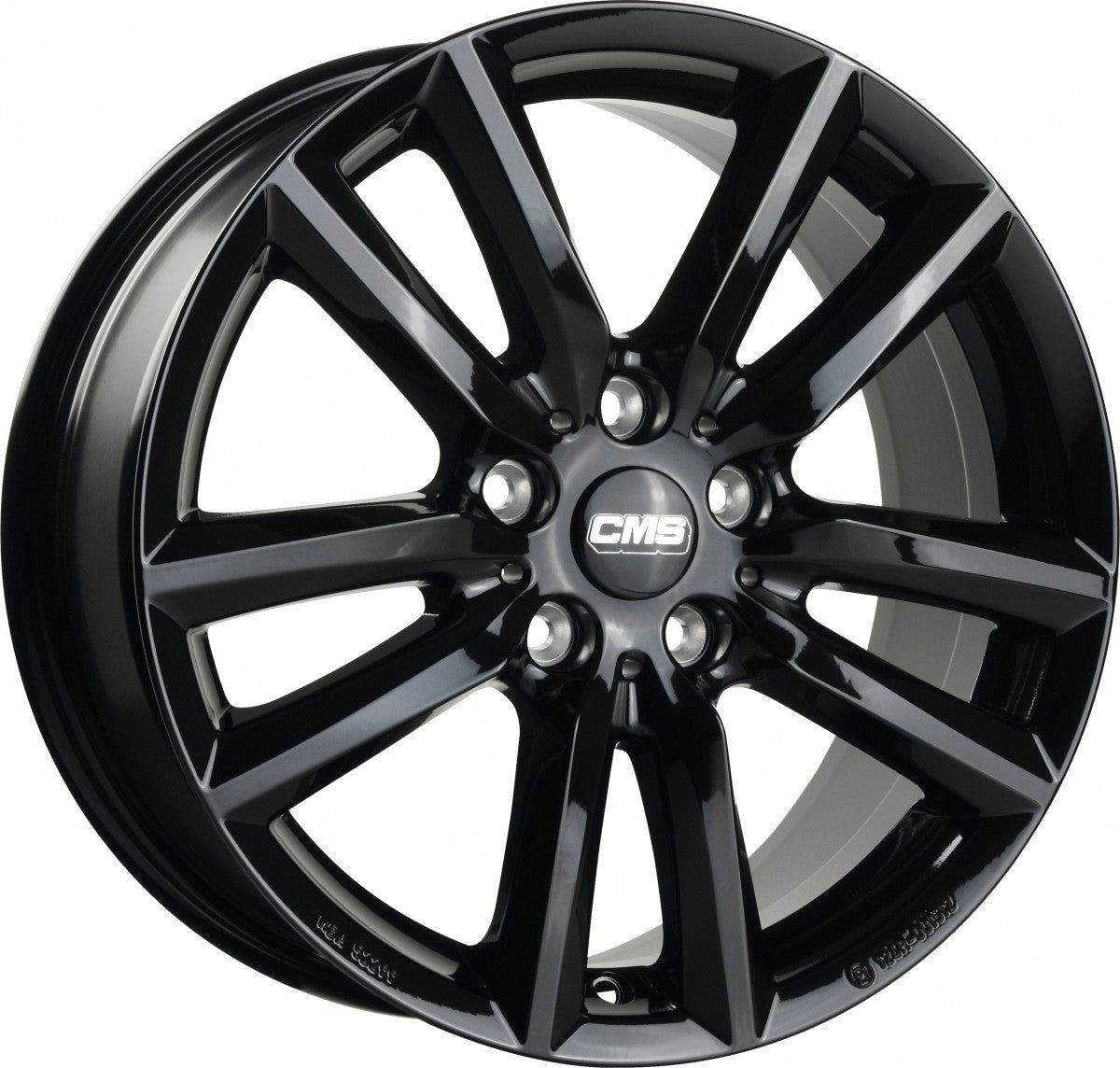 CMS C27 complete black gloss 7.5x19 ET46 - LK5/114.3 ML66.1