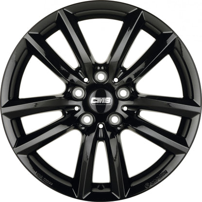 CMS C27 complete black gloss 7.5x19 ET46 - LK5/114.3 ML66.1