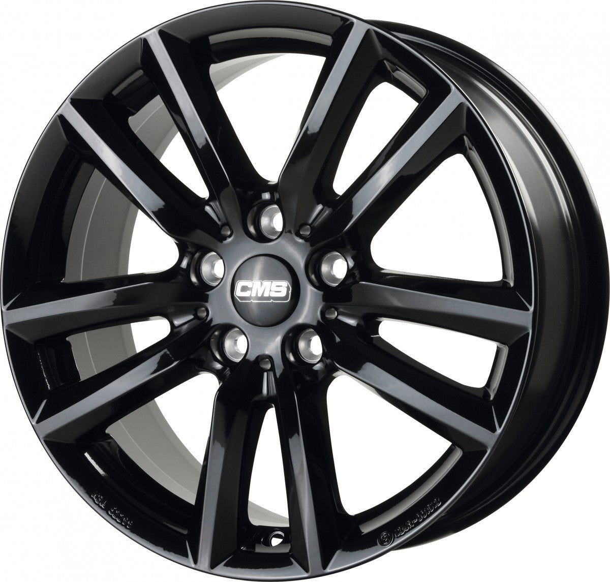 CMS C27 complete black gloss 7.5x19 ET46 - LK5/114.3 ML66.1