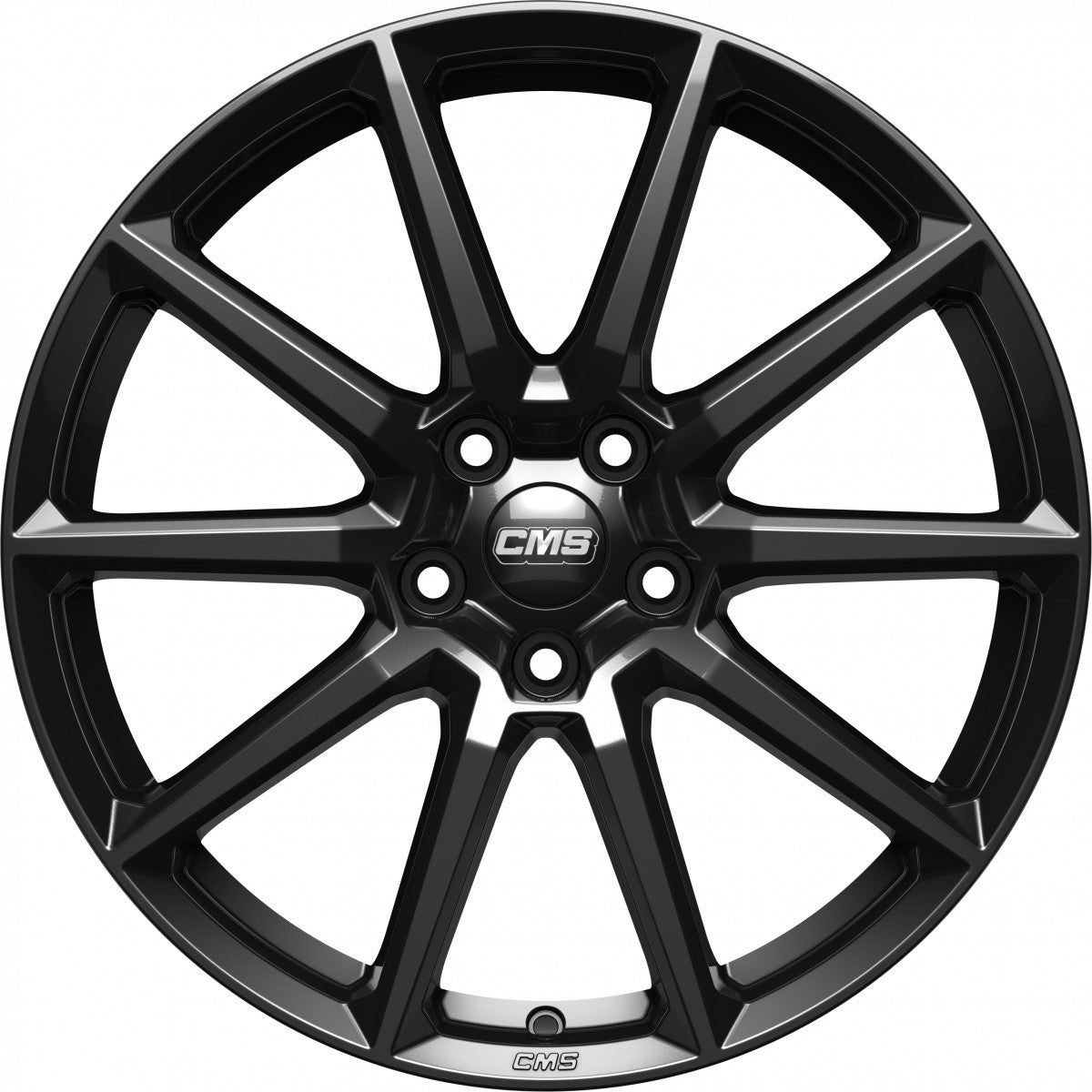 CMS C39 complete black gloss 7x17 ET51 - LK5/100 ML57.1