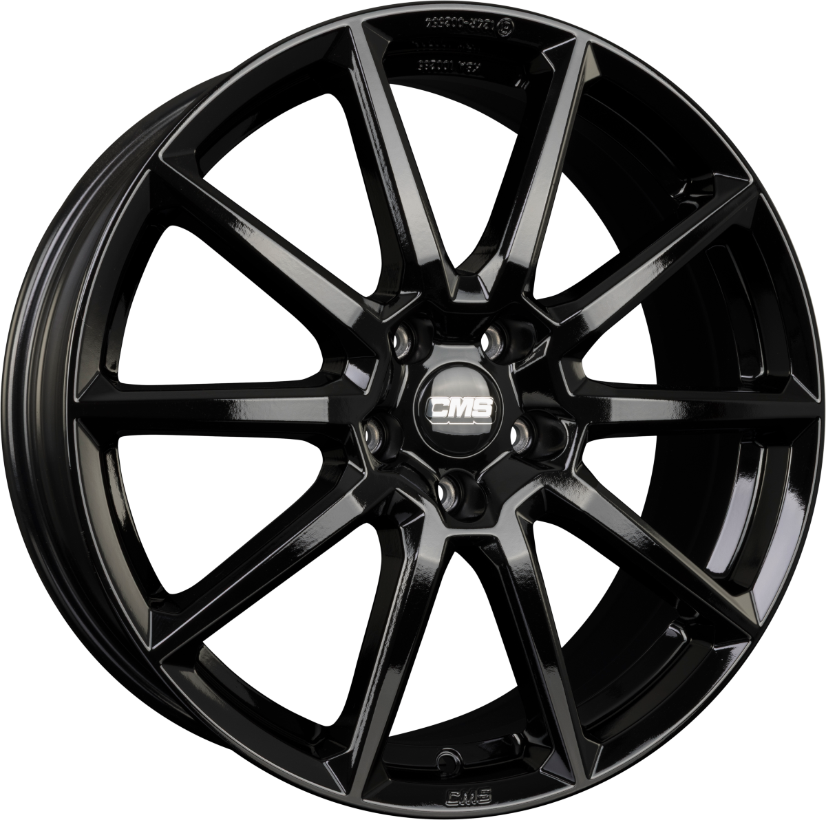 CMS C39 complete black gloss Alufelge 7x17 Zoll ET38 LK 5x112 ML66.5 – Bild 5