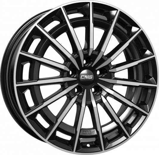 CMS C38 diamond black gloss Alufelge 8x18 Zoll ET45.1 LK 5x112 ML66.5