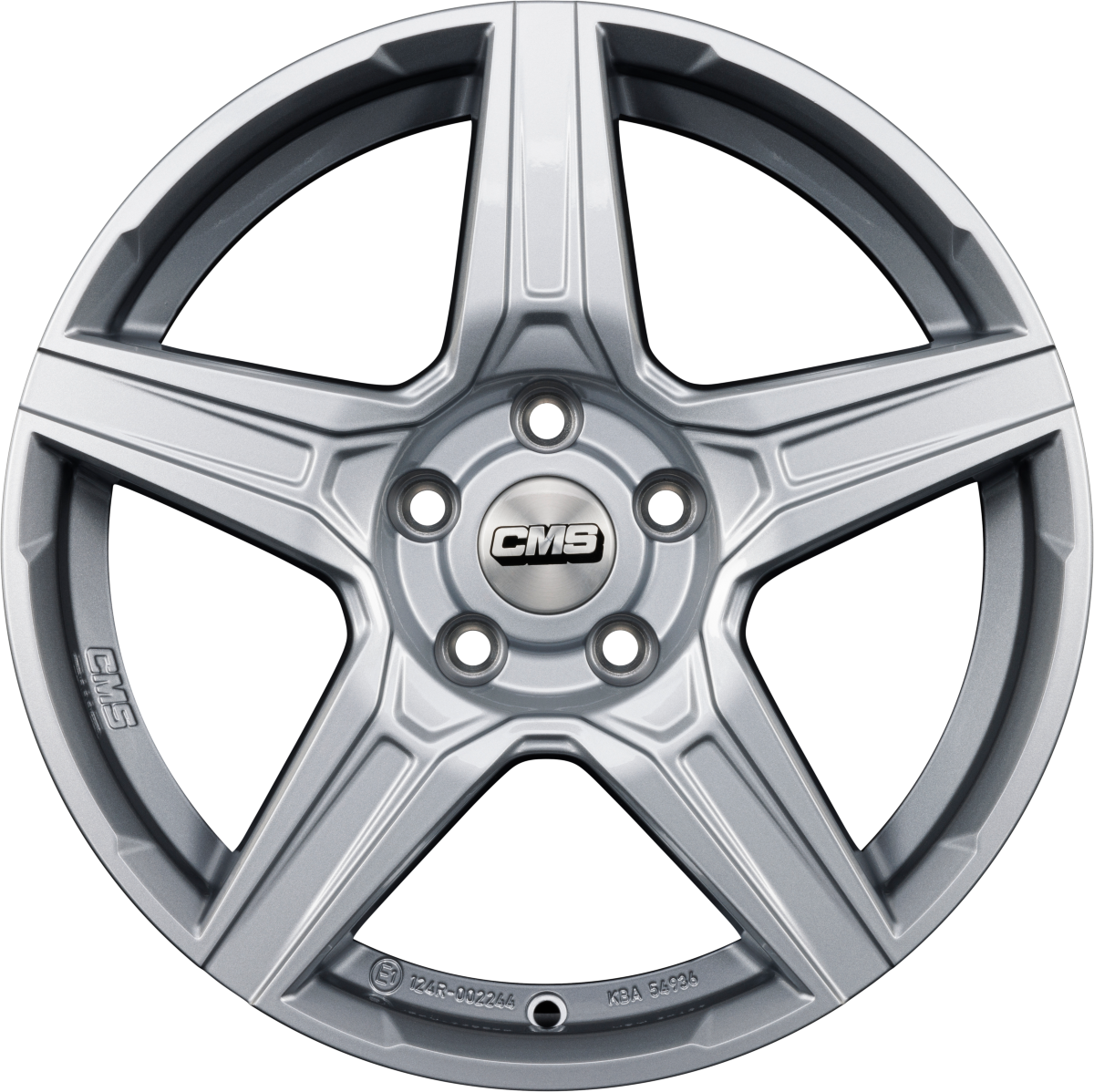 CMS C34 racing silver Alufelge 8x19 Zoll ET40 LK 5x130 ML66.5 – Bild 4