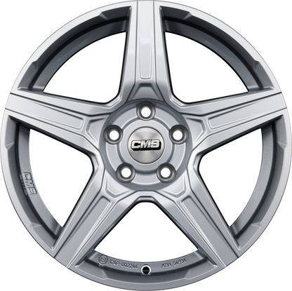 CMS C34 racing silver Alufelge 8x19 Zoll ET40 LK 5x130 ML66.5 – Bild 4