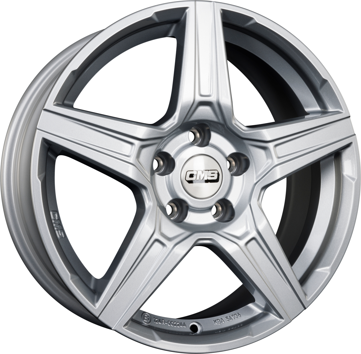 CMS C34 racing silver Alufelge 8x19 Zoll ET40 LK 5x130 ML66.5 – Bild 5