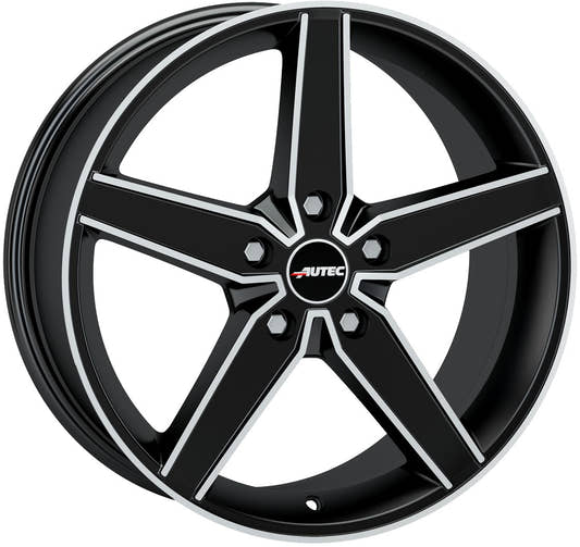 Autec Typ D - Delano schwarz matt poliert Alufelge 7.5x17 Zoll ET45 LK 5x108 ML70