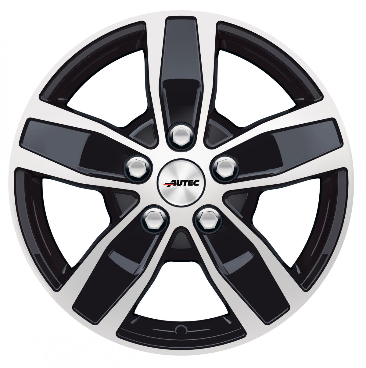 Autec Typ Q - Quantro 5-Loch schwarz poliert 6.5x16 ET55 - LK5/160 ML65.1