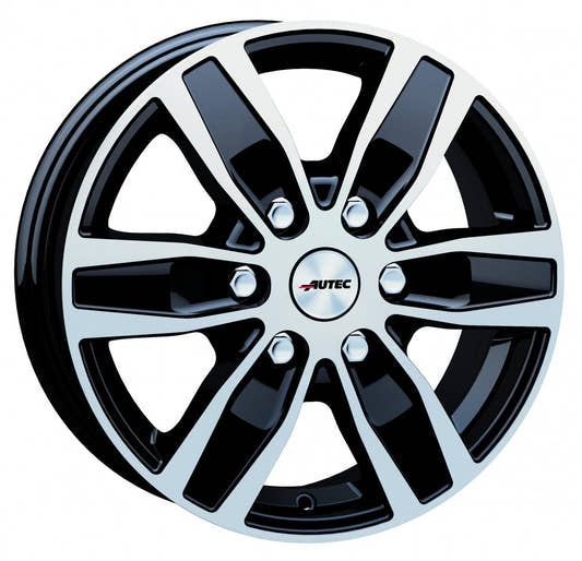 Autec Typ Q - Quantro 6-Loch schwarz poliert 6.5x16 ET62 - LK6/130 ML84.1