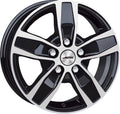 Autec Typ Q - Quantro 5-Loch schwarz poliert 7x17 ET51 - LK5/112 ML66.5