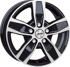 Autec Typ Q - Quantro 5-Loch schwarz poliert Alufelge 7x17 Zoll ET51 LK 5x112 ML66.5