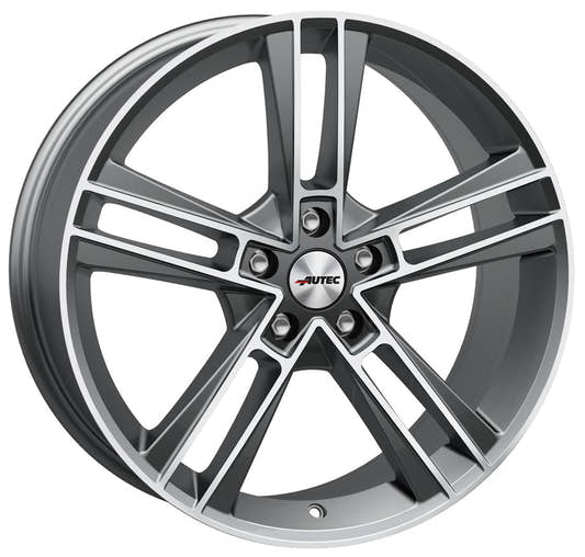 Autec Typ R - Rias titansilber matt poliert Alufelge 8.5x20 Zoll ET35 LK 5x120 ML72.6