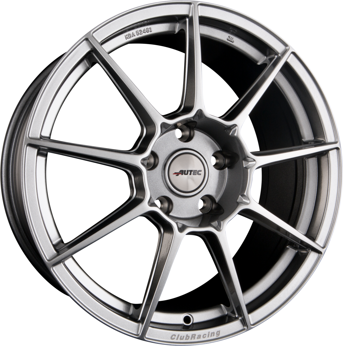 Autec Typ CR - ClubRacing hyper silber Alufelge 8.5x18 Zoll ET38 LK 5x114.3 ML70 – Bild 4