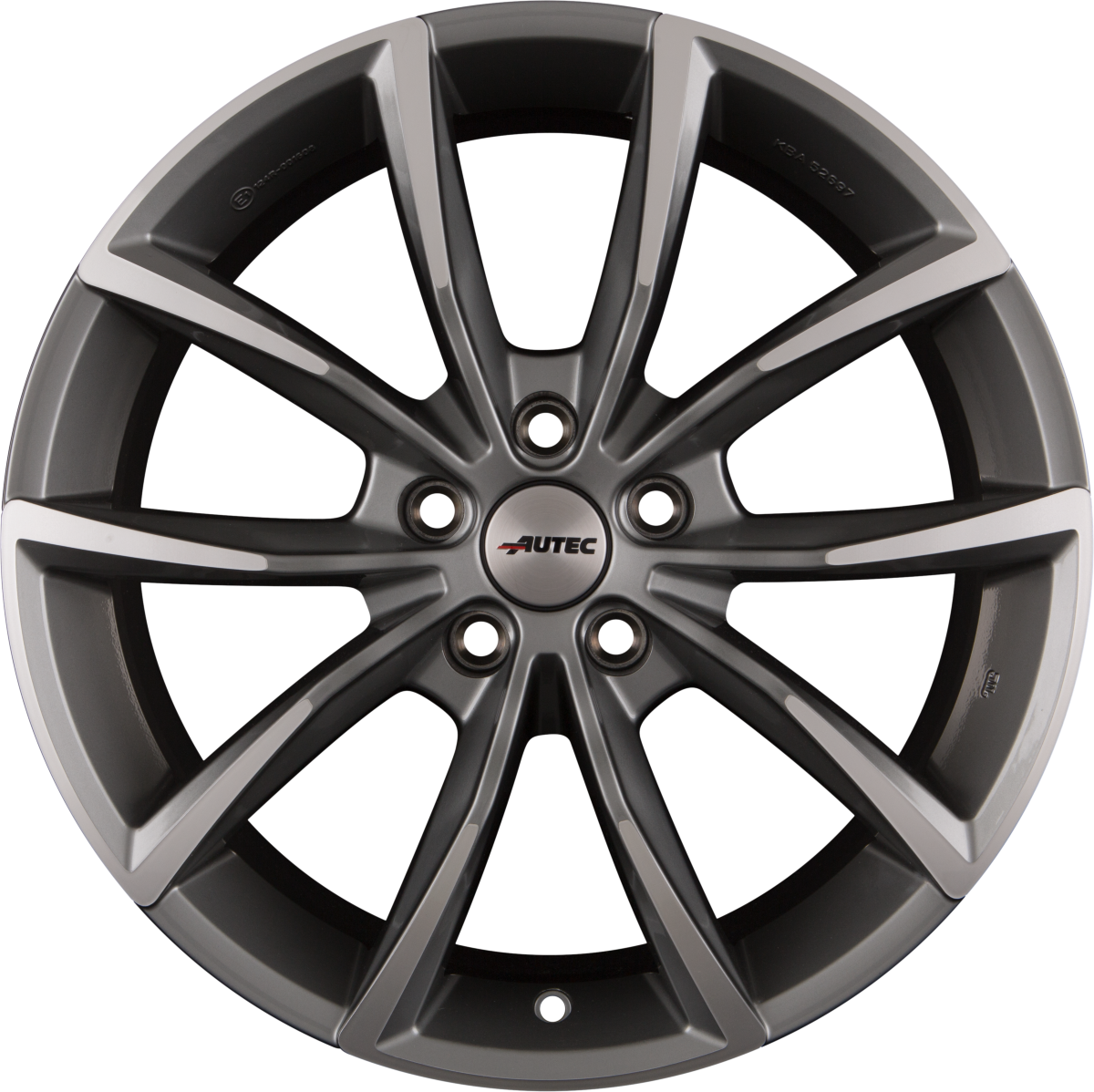 Autec Typ AS - Astana titansilber poliert Alufelge 8x19 Zoll ET50 LK 5x112 ML57.1 – Bild 4
