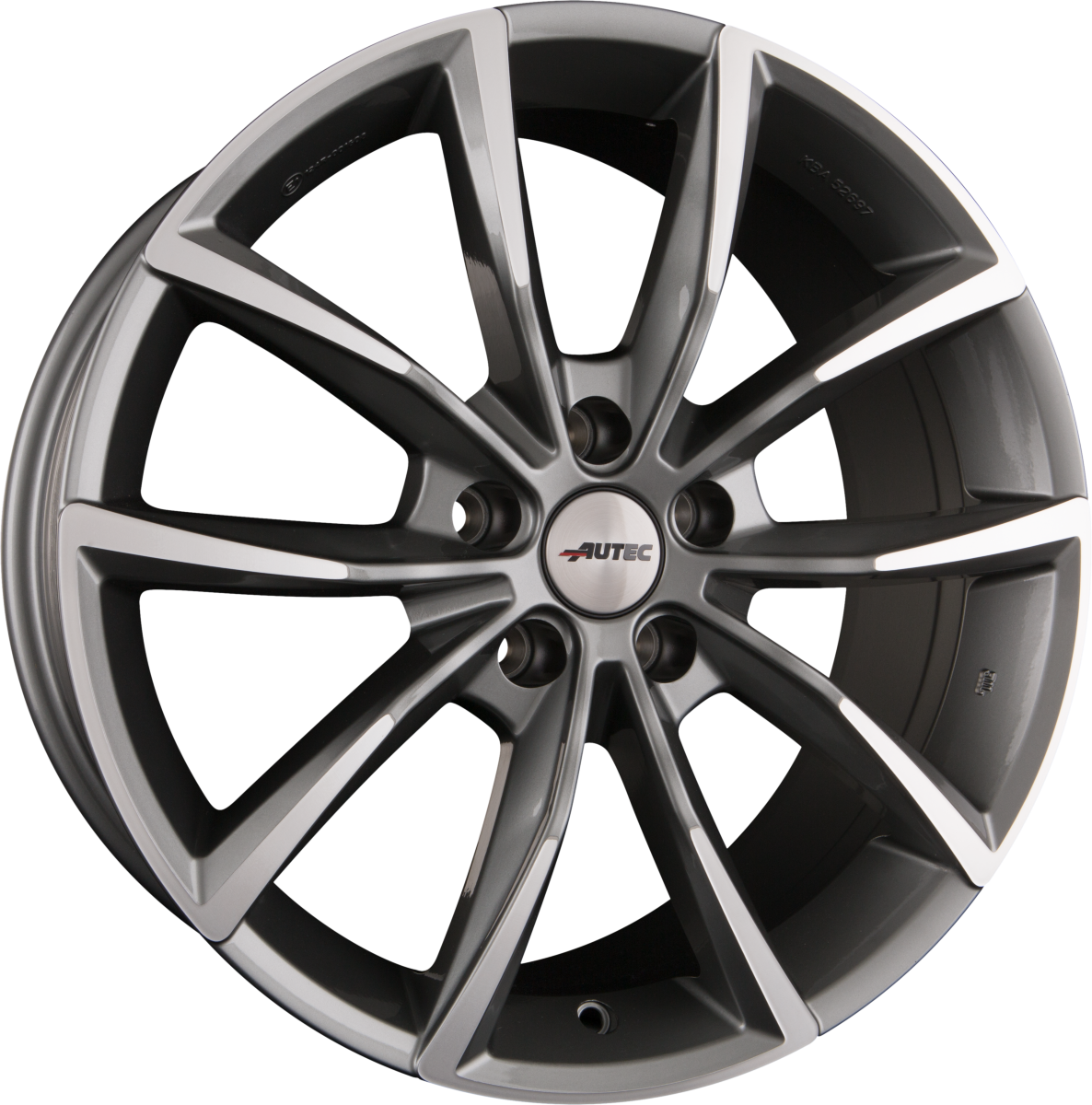 Autec Typ AS - Astana titansilber poliert Alufelge 8x19 Zoll ET50 LK 5x112 ML57.1 – Bild 5