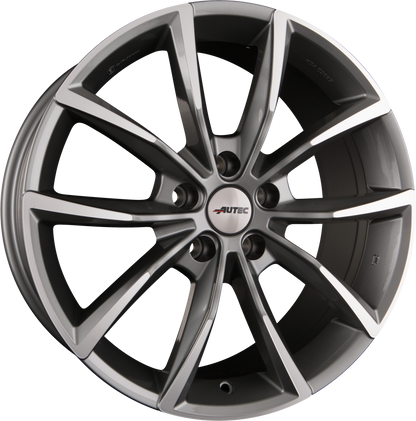 Autec Typ AS - Astana titansilber poliert Alufelge 8x19 Zoll ET50 LK 5x112 ML57.1 – Bild 5