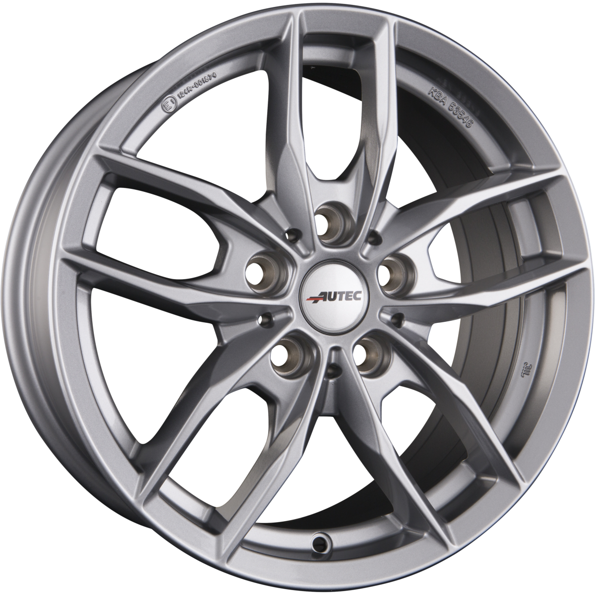 Autec Typ BV - Bavaris brillantsilber lackiert Alufelge 8x18 Zoll ET30 LK 5x112 ML66.6 – Bild 4