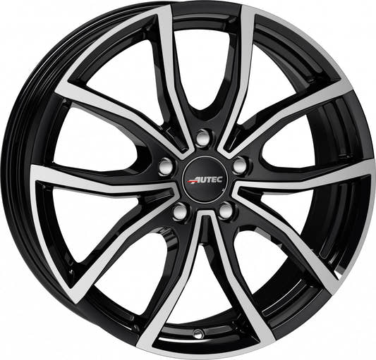 Autec Typ VD - Vidra schwarz poliert 6.5x16 ET40 - LK5/114.3 ML66.1